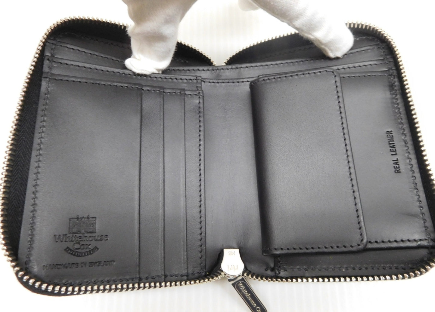 Whitehouse COX ホワイトハウスコックス 財布 ブライドルレザー 牛革 S1957-6GL ブラック囗T巛