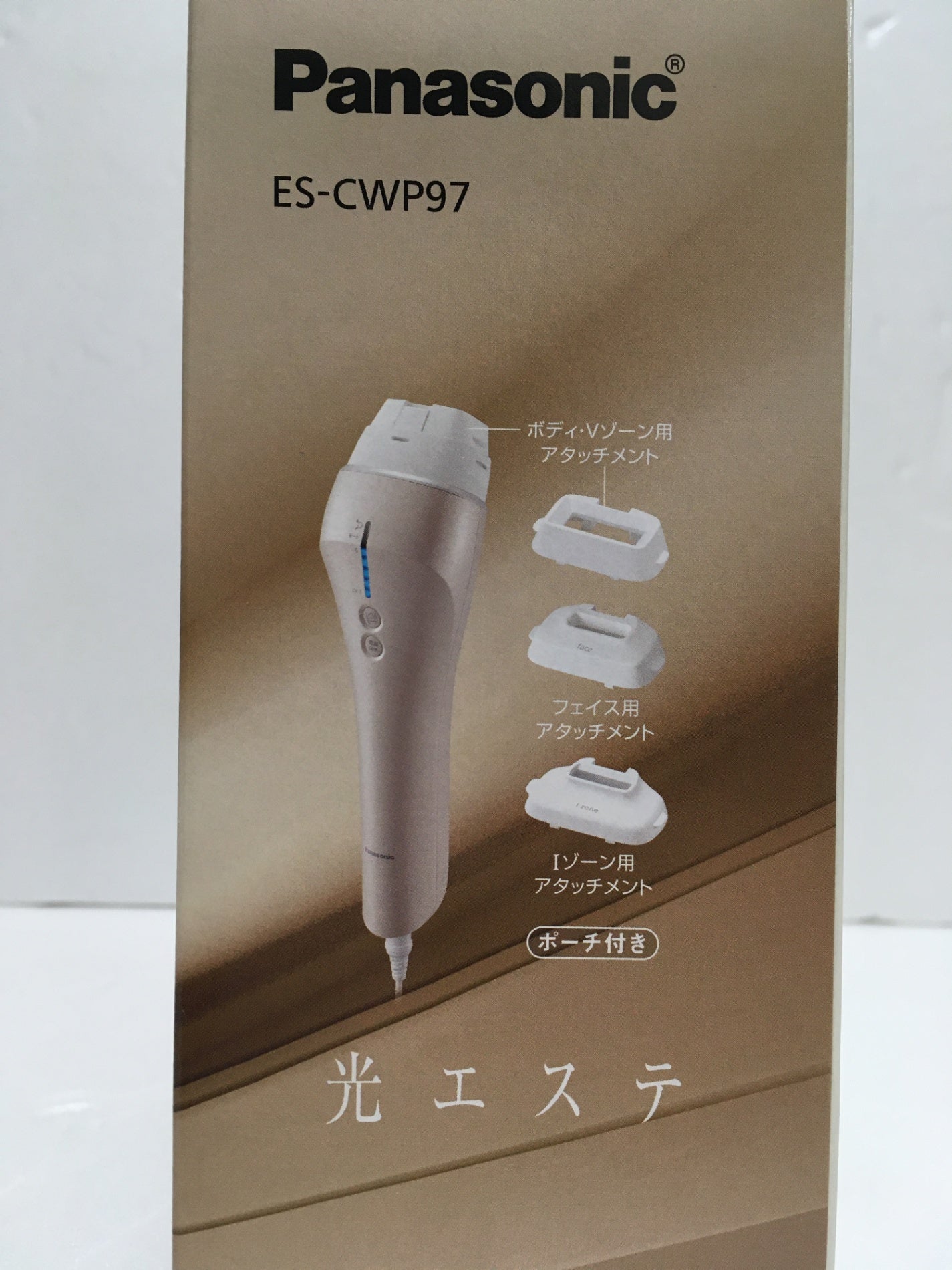 ※送料無料※ Panasonic 光美容器 光エステ ES-CWP97-N ボディ&フェイス用 ゴールド 中古 囗G