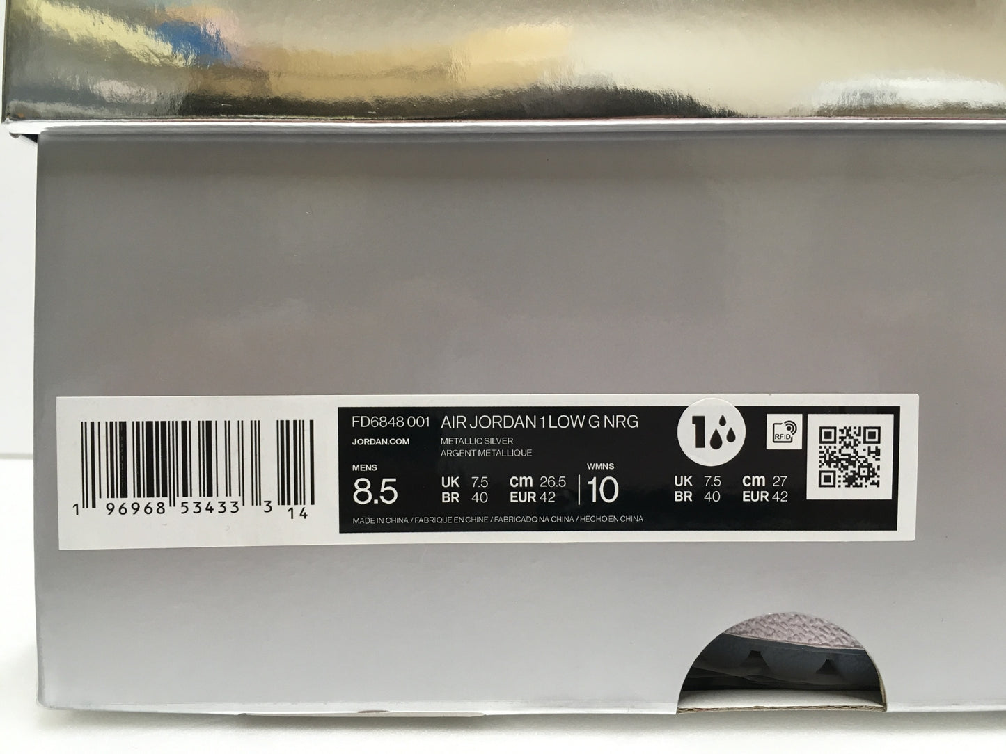 ※送料無料※ NIKE ナイキゴルフ エアジョーダン 1 ロー ゴルフ エナジー FD6848 001 スパイクレス ゴルフシューズ 26.5cm 中古 囗G