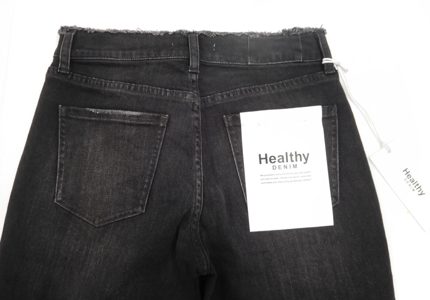 タグ付!Healthy DENIM ヘルシーデニム テーパードデニム H. Salt Black Fringe H59352803bkf size:24囗T巛