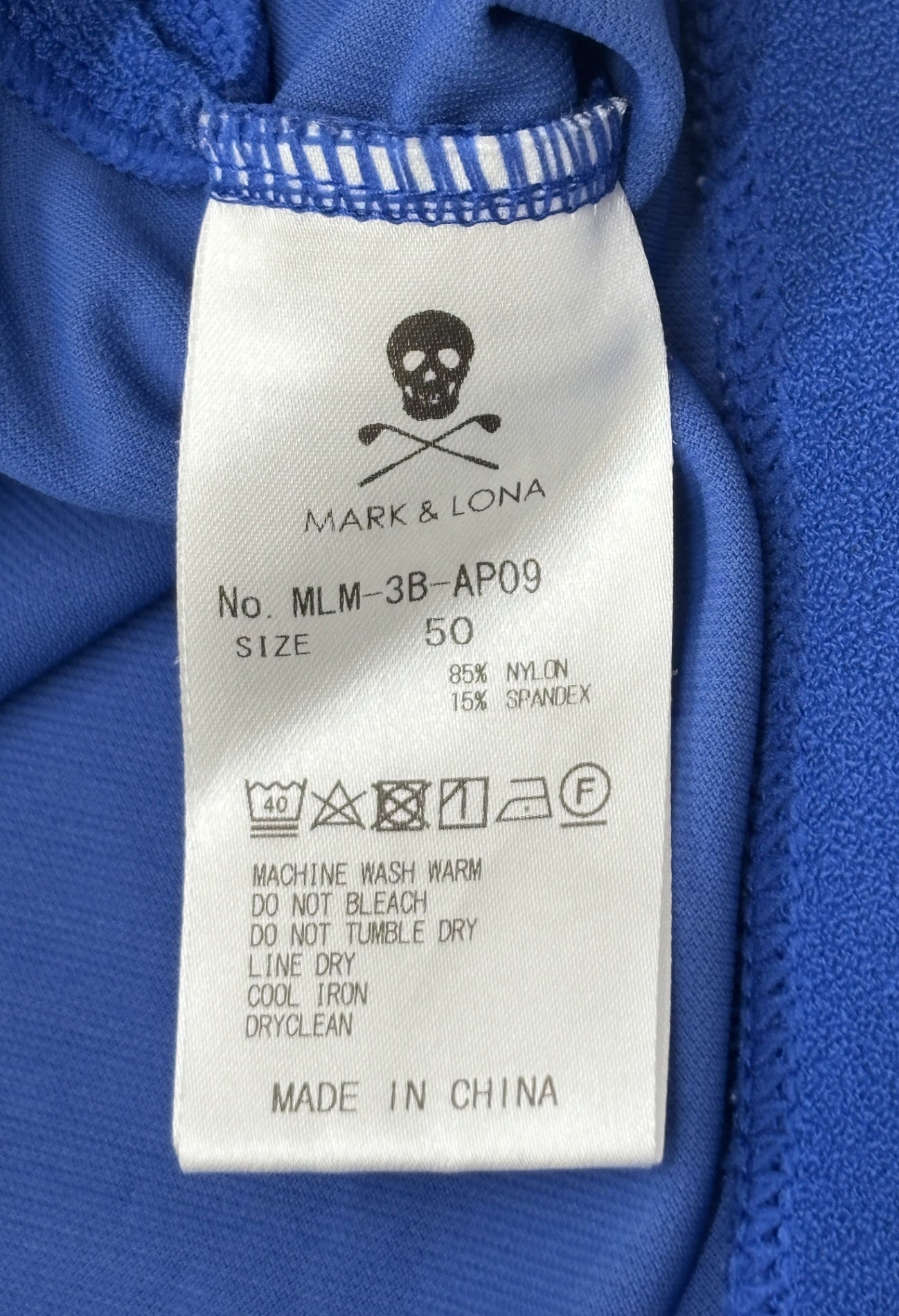 ※送料無料※ MARK & LONA マークアンドロナ メンズ ゴルフウェア 半袖ポロシャツ オレンジ ブルー サイズ50 古着 囗G