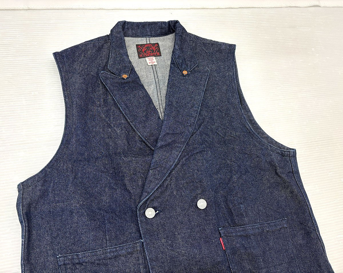 EVISU エビス ダブル デニムベスト サイズ40 エヴィス