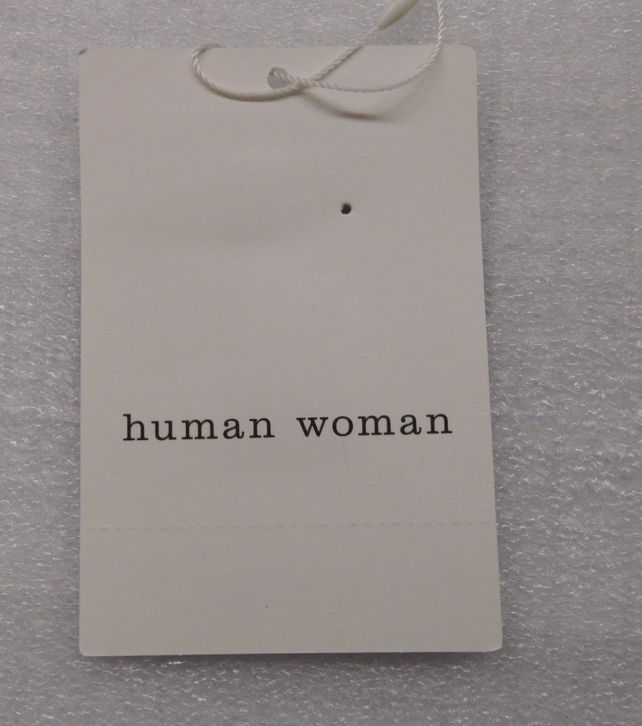 タグ付!human woman ヒューマンウーマン ツイードドッキングプルオーバー 077-4160104 ホワイト size:M囗T巛