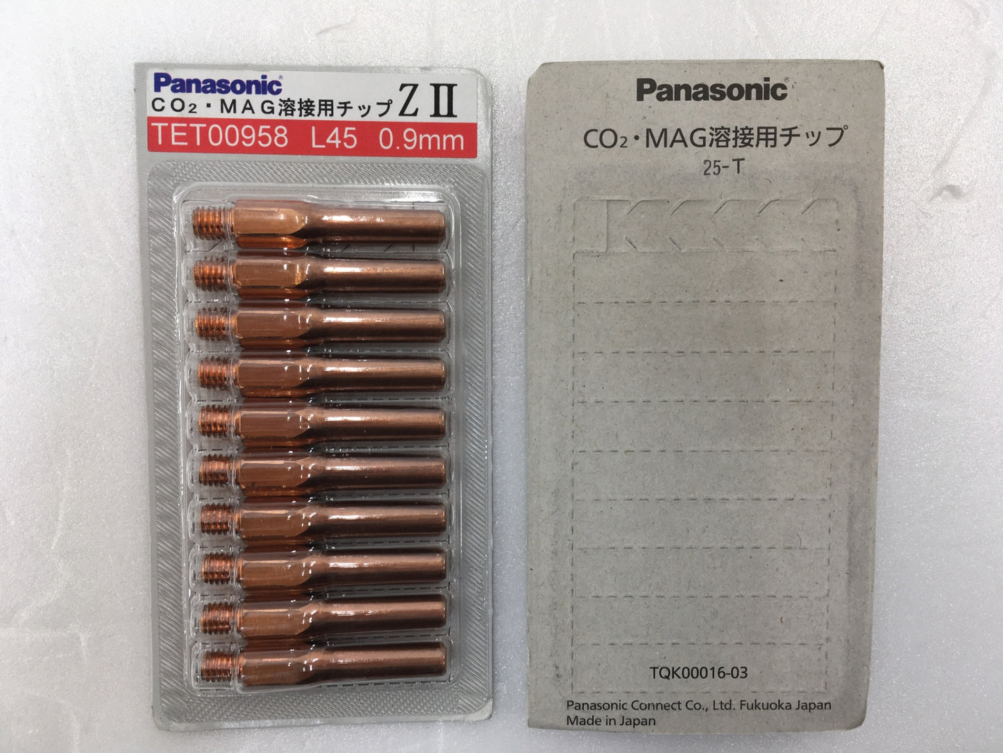 ※送料無料※ Panasonic CO2・MAG溶接用チップ ZⅡ TET00958 L45 0.9mm 60個 長期保管 未開封 囗G