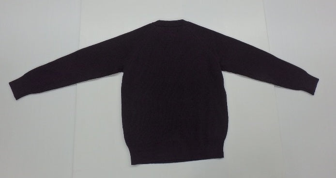 Vincent et Mireille ブリティッシュウール 畦編みセーター パープル ウール100% 日本製 size:36囗T巛