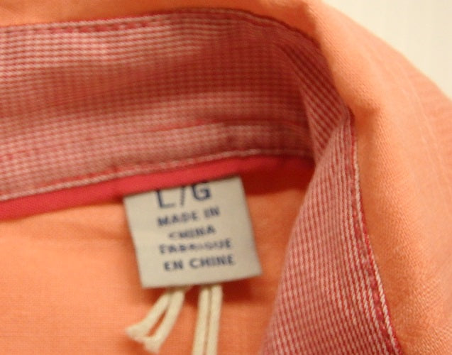 Tommy Bahama ストレッチ長袖シャツ オレンジ size:L囗T巛