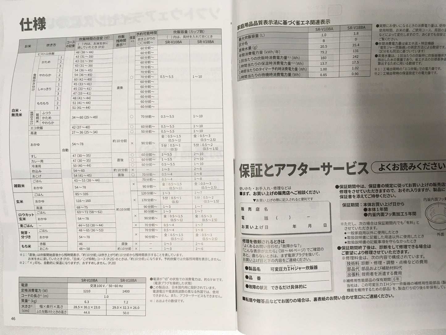 ※送料無料※ Panasonic 可変圧力IHジャー炊飯器 ビストロ SR-V10BA-H ライトグレージュ 1.0L(5.5合)炊き 未使用 囗G