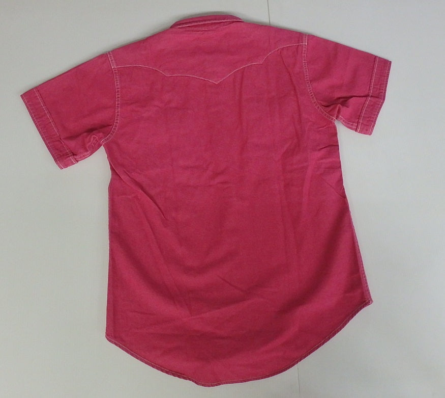 GO WEST 半袖デニムウエスタンシャツ ピンク size:2囗T巛