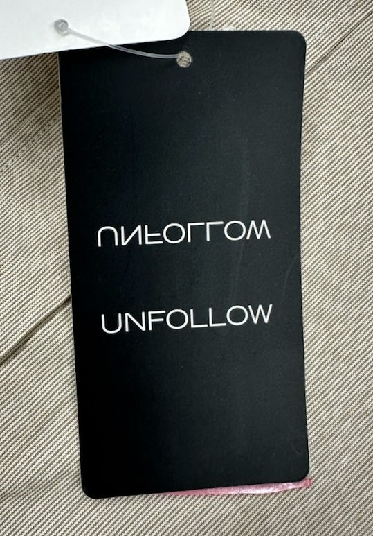 タグ付!UNFOLLOW アンフォロー ベイクルーズ 長袖コットンシャツ ベージュ 日本製 size:1囗T巛