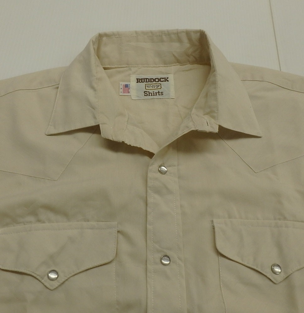 RUDDOCK ウエスタンシャツ アメリカ製 ベージュ size: 囗T巛
