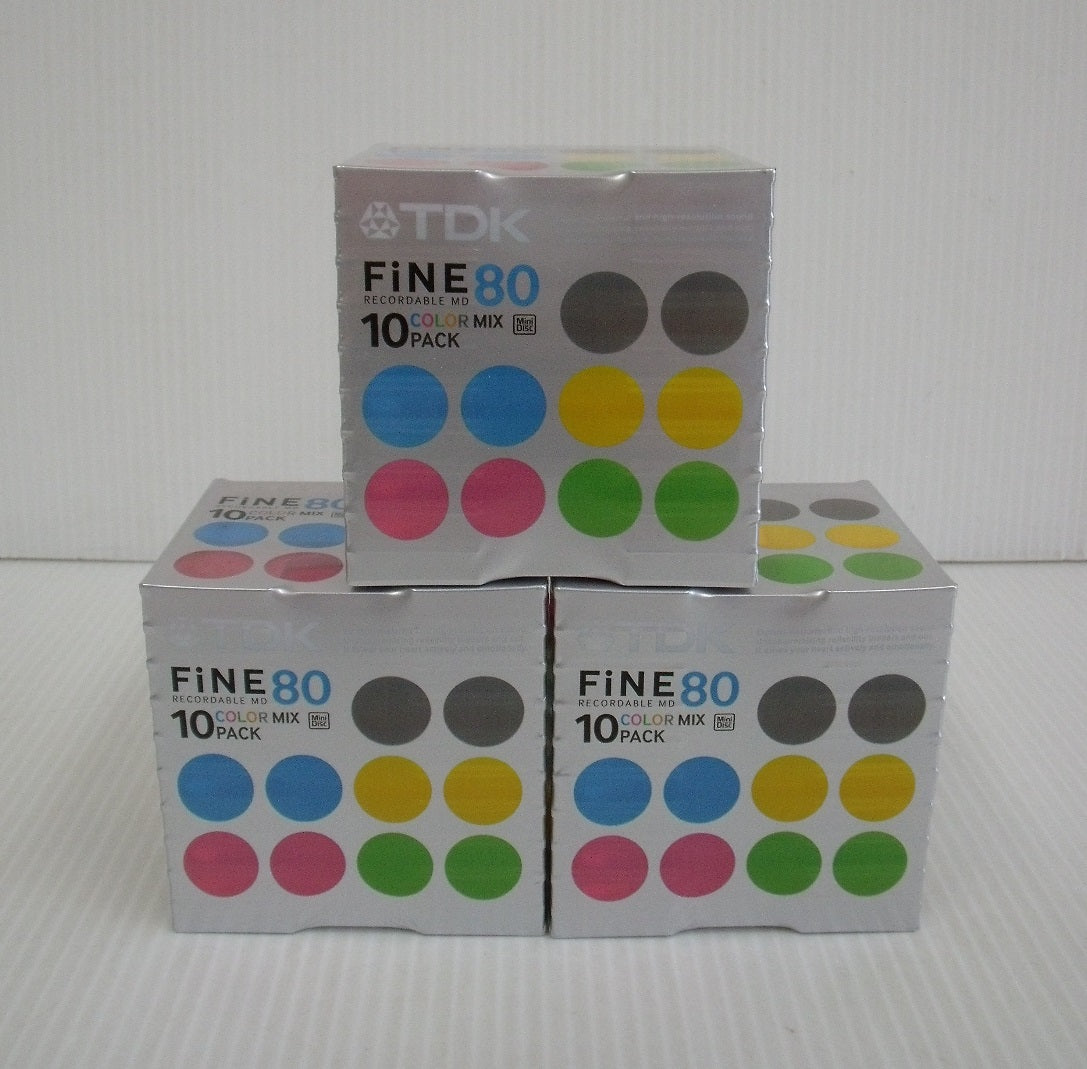 TDK MD FiNE 80分 10枚パック MD-FN80MAX10A 3セット囗T巛
