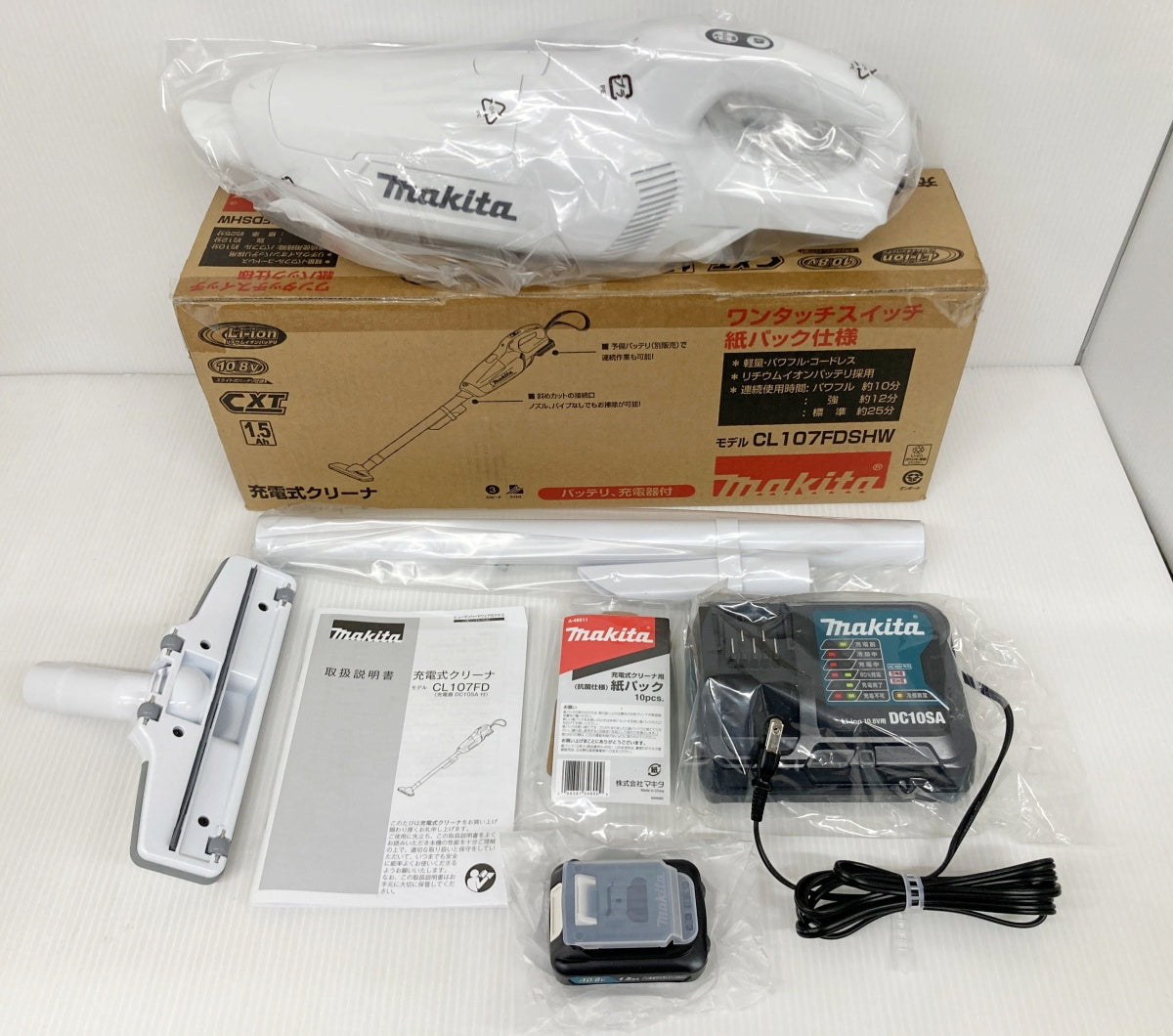 makita マキタ 充電式クリーナー CL107FDSHW