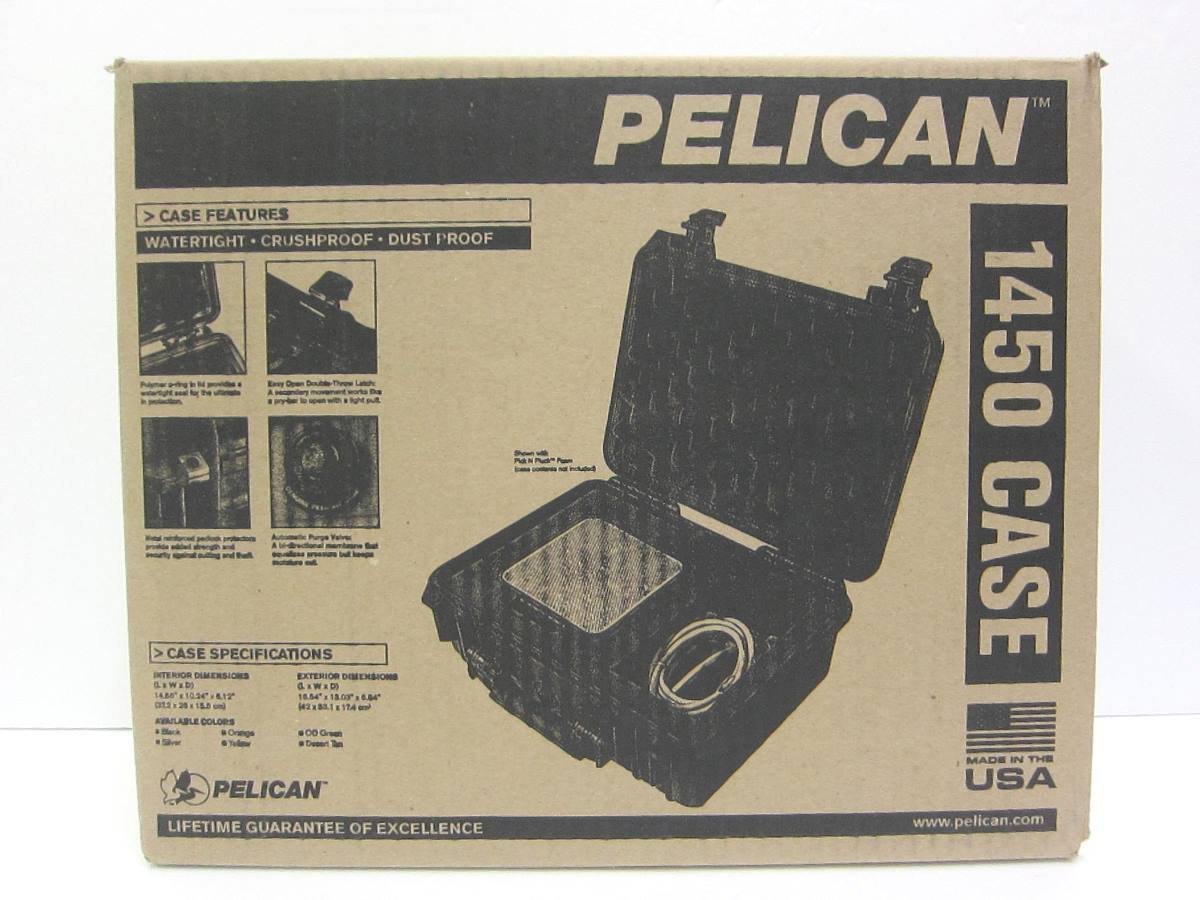 ※送料無料※ PELICAN ペリカン 万能防水 ハードケース 1450 ブラック 長期保管 未開封品 囗G巛