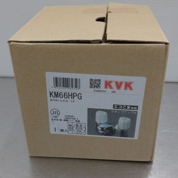 未使用品 KVK 洗面用台付き2ハンドル混合栓 KM66HPG囗T巛