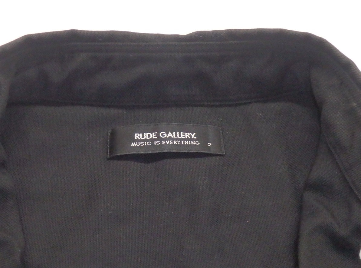 RUDE GALLERY 長袖コットンシャツ ブラック 日本製 size:2囗T巛
