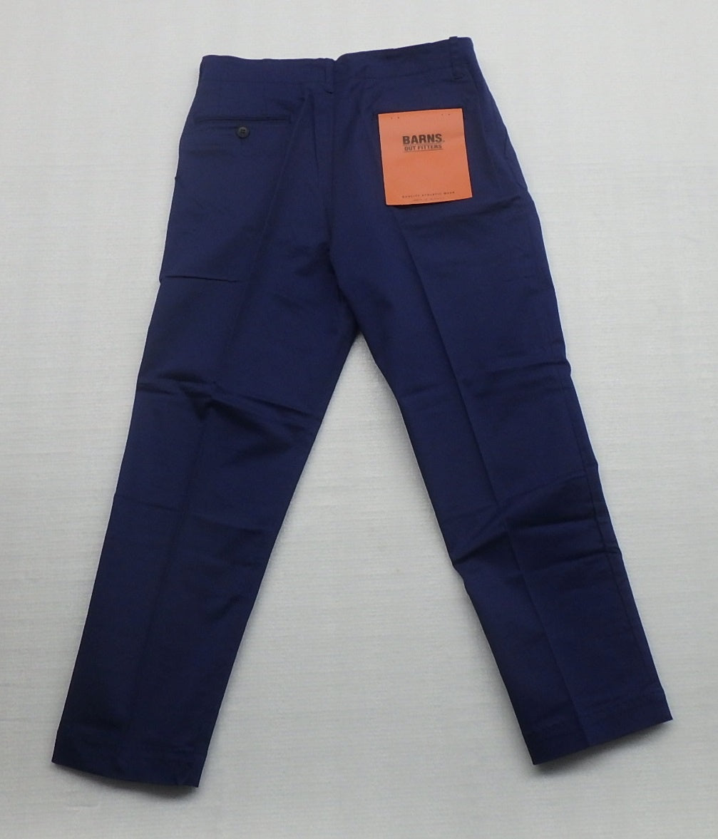 タグ付!BARNS コットンパンツ BR-500 ネイビー 日本製 size:34囗T巛