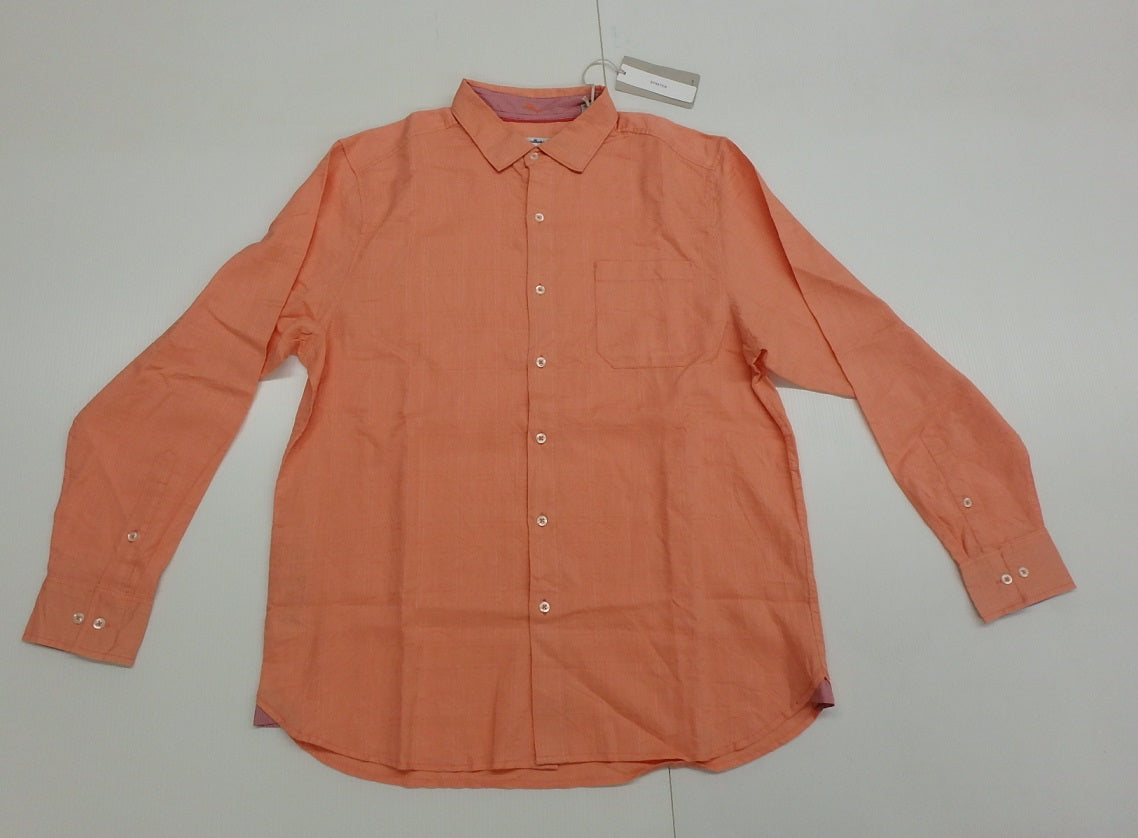 Tommy Bahama ストレッチ長袖シャツ オレンジ size:L囗T巛