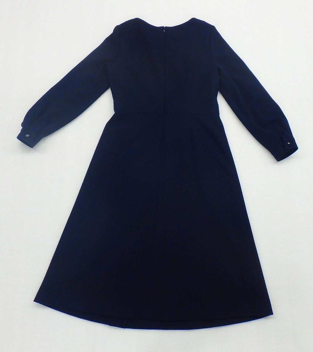 HANAE MORI ハナエ モリ ALMA EN ROSE ワンピース ネイビー size:38囗T巛
