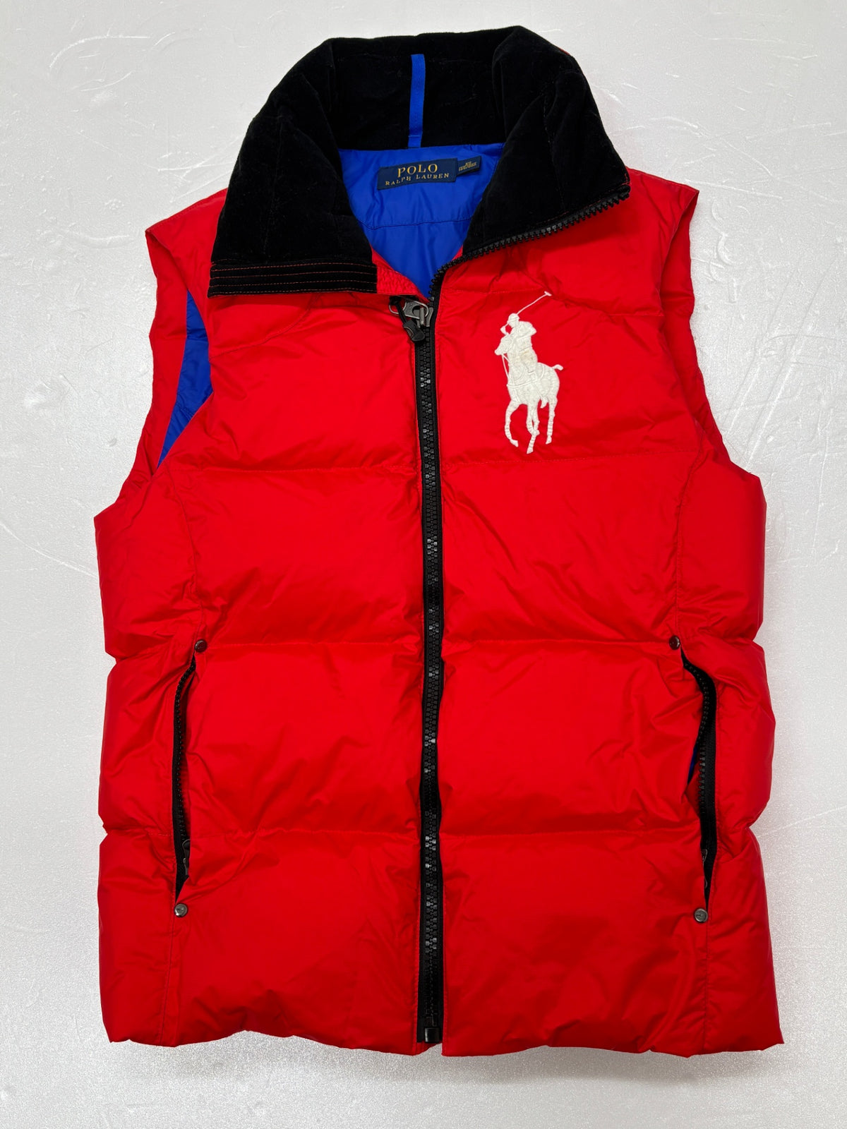 ※送料無料※ POLO RALPH LAUREN ポロラルフローレン メンズ ダウンベスト サイズXS フード欠品 古着 囗G