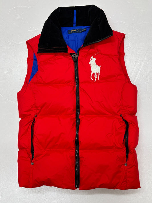 ※送料無料※ POLO RALPH LAUREN ポロラルフローレン メンズ ダウンベスト サイズXS フード欠品 古着 囗G
