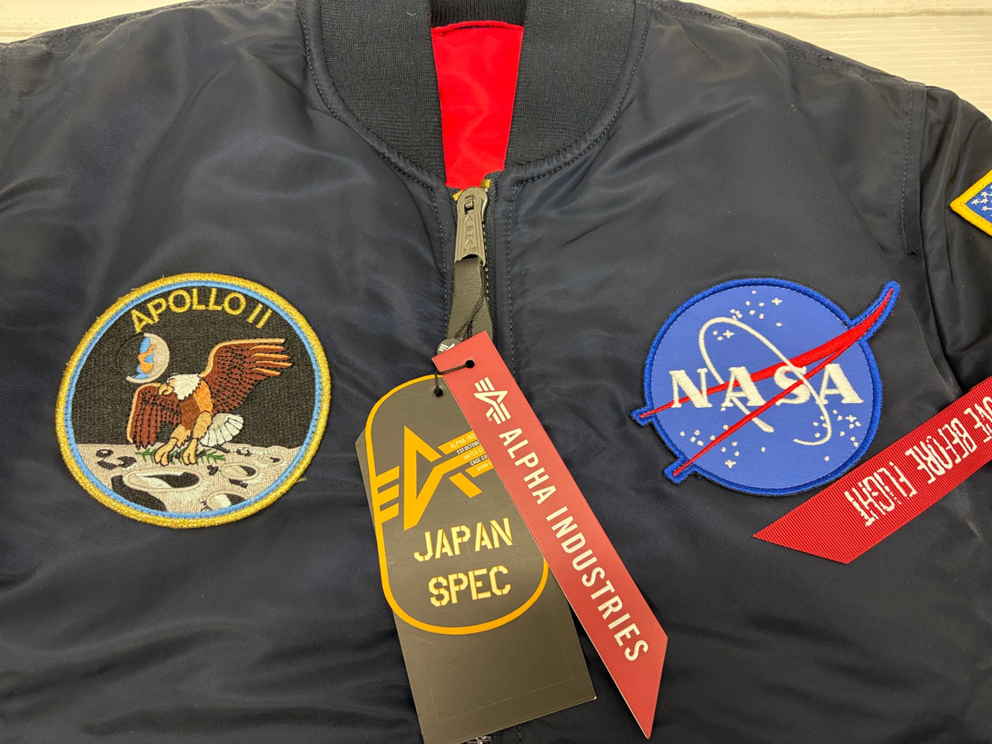 アルファ MA-1 フライトジャケット サイズL TA-0113 NASA APOLLO JAPAN FIT