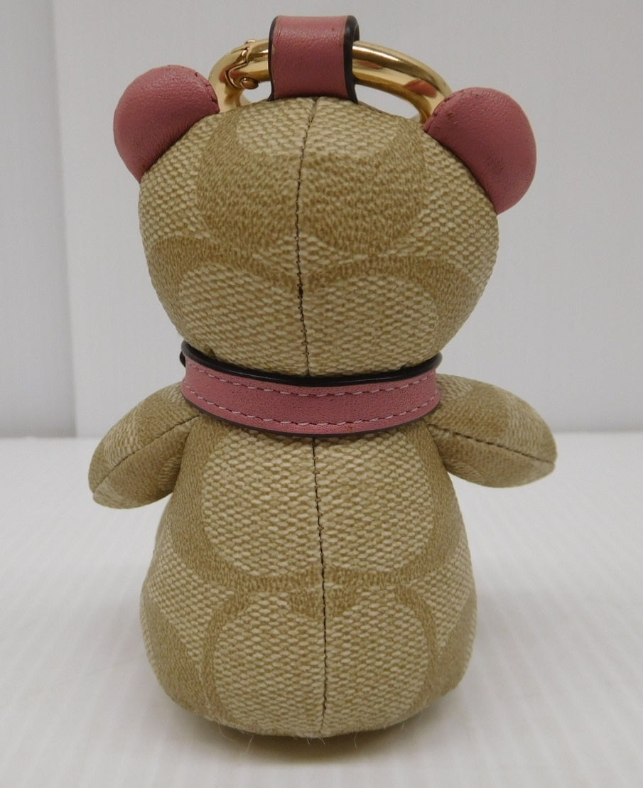 COACH コーチ ベア くま バッグチャーム シグネチャー キャンバス 中古囗T巛