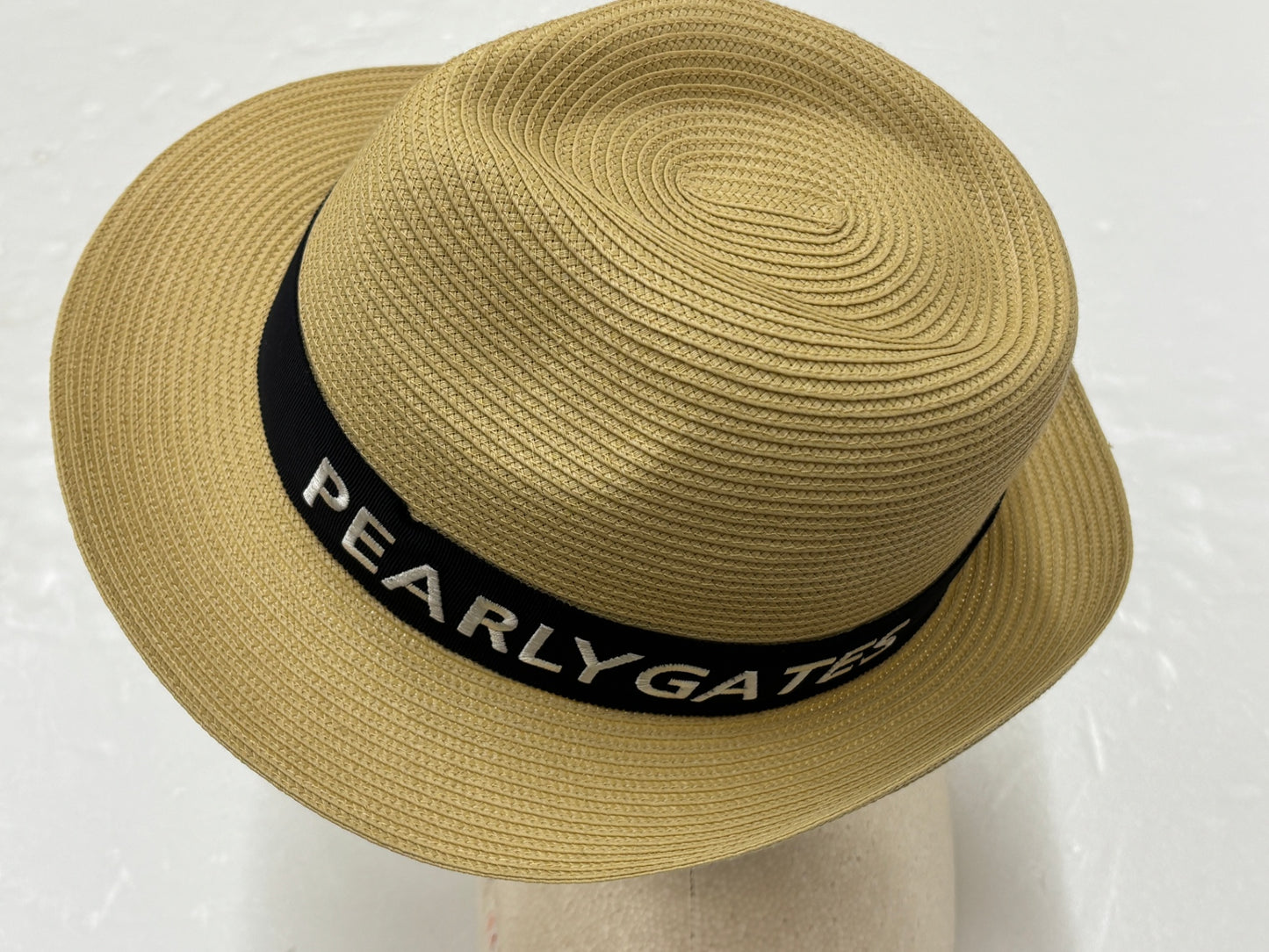 ※送料無料※ PEARLY GATES パーリーゲイツ ゴルフ 麦わら帽子 ハット フリーサイズ 中古 囗G