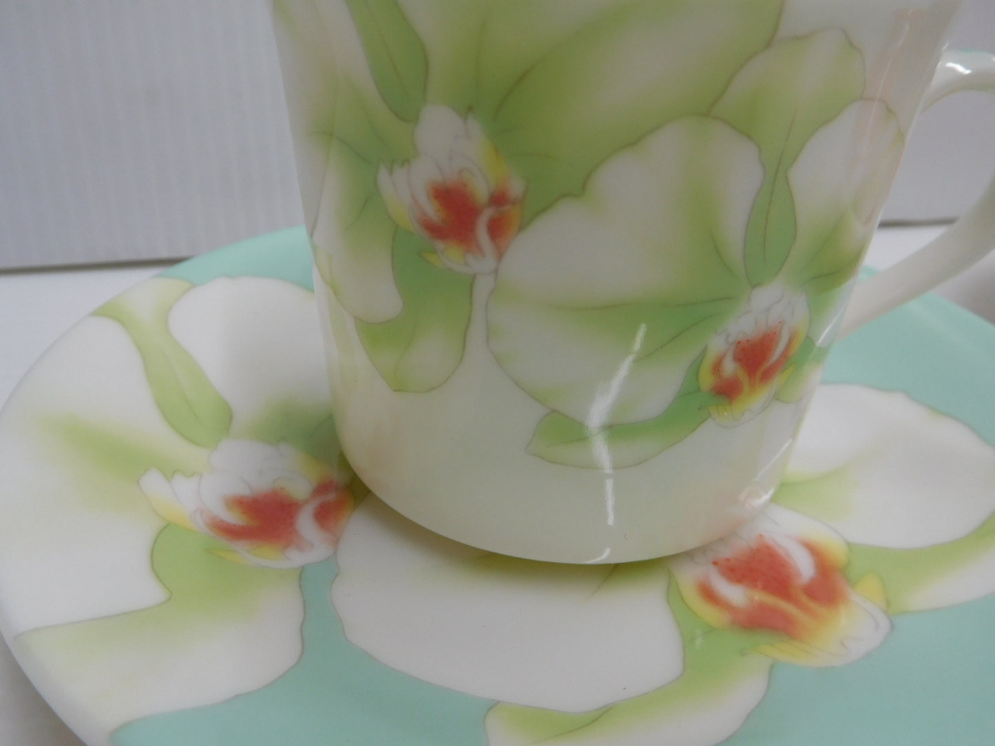 香蘭社 胡蝶蘭 ペアコーヒー碗皿 囗T巛