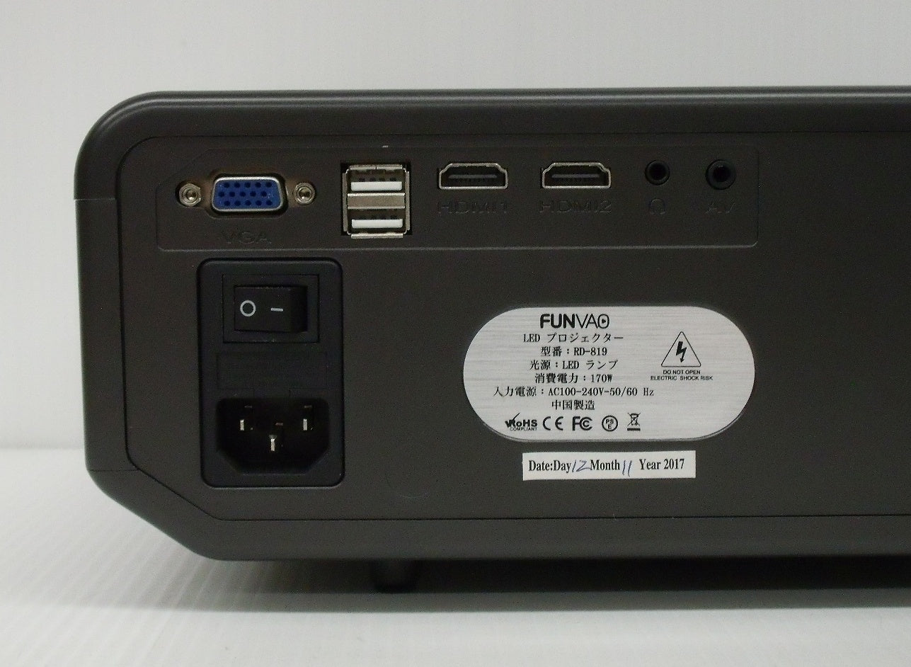 FUNAVO 液晶プロジェクター RD-819囗T巛