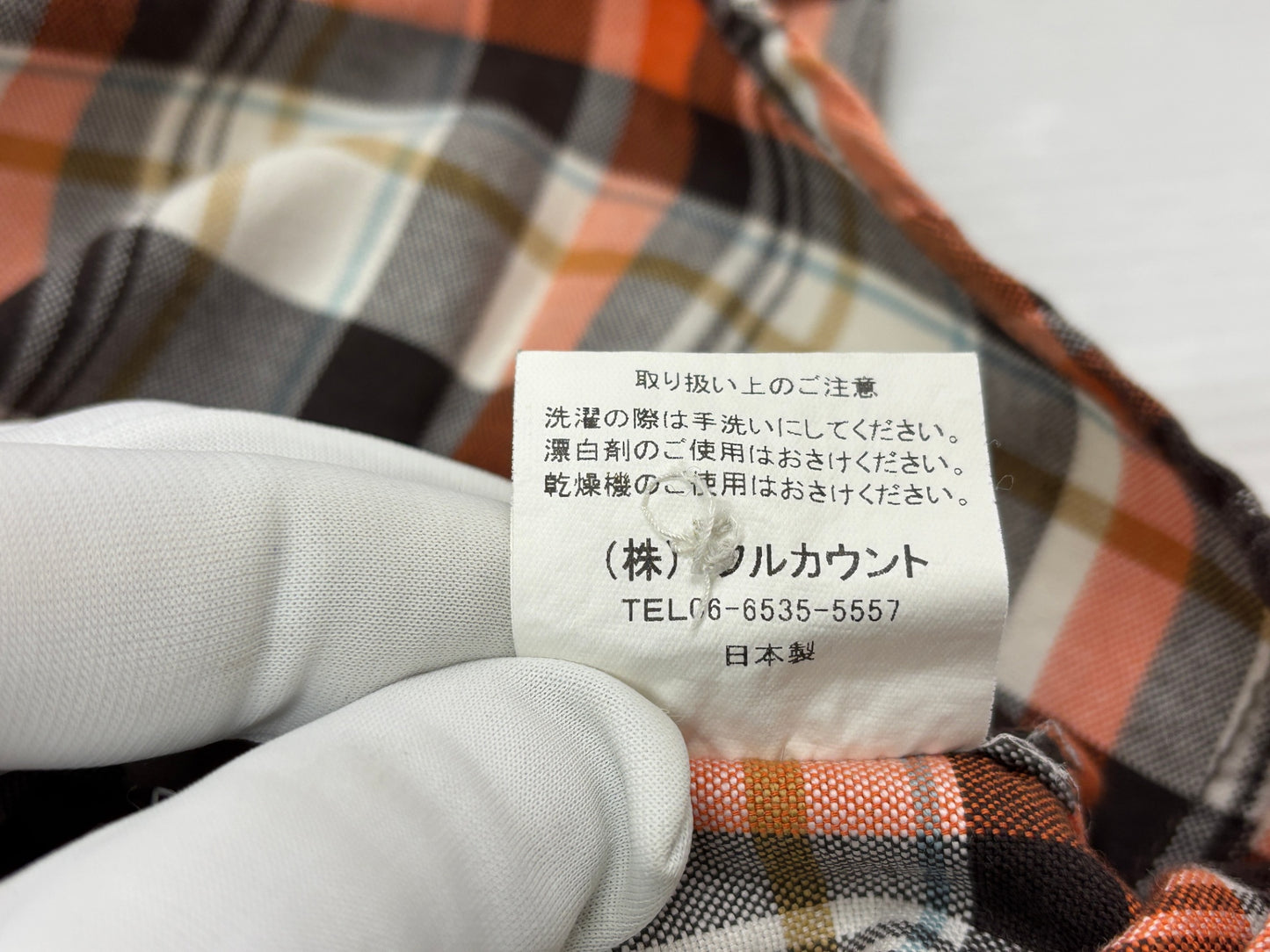 フルカウント コットン 半袖シャツ チェック サイズ40 FULLCOUNT