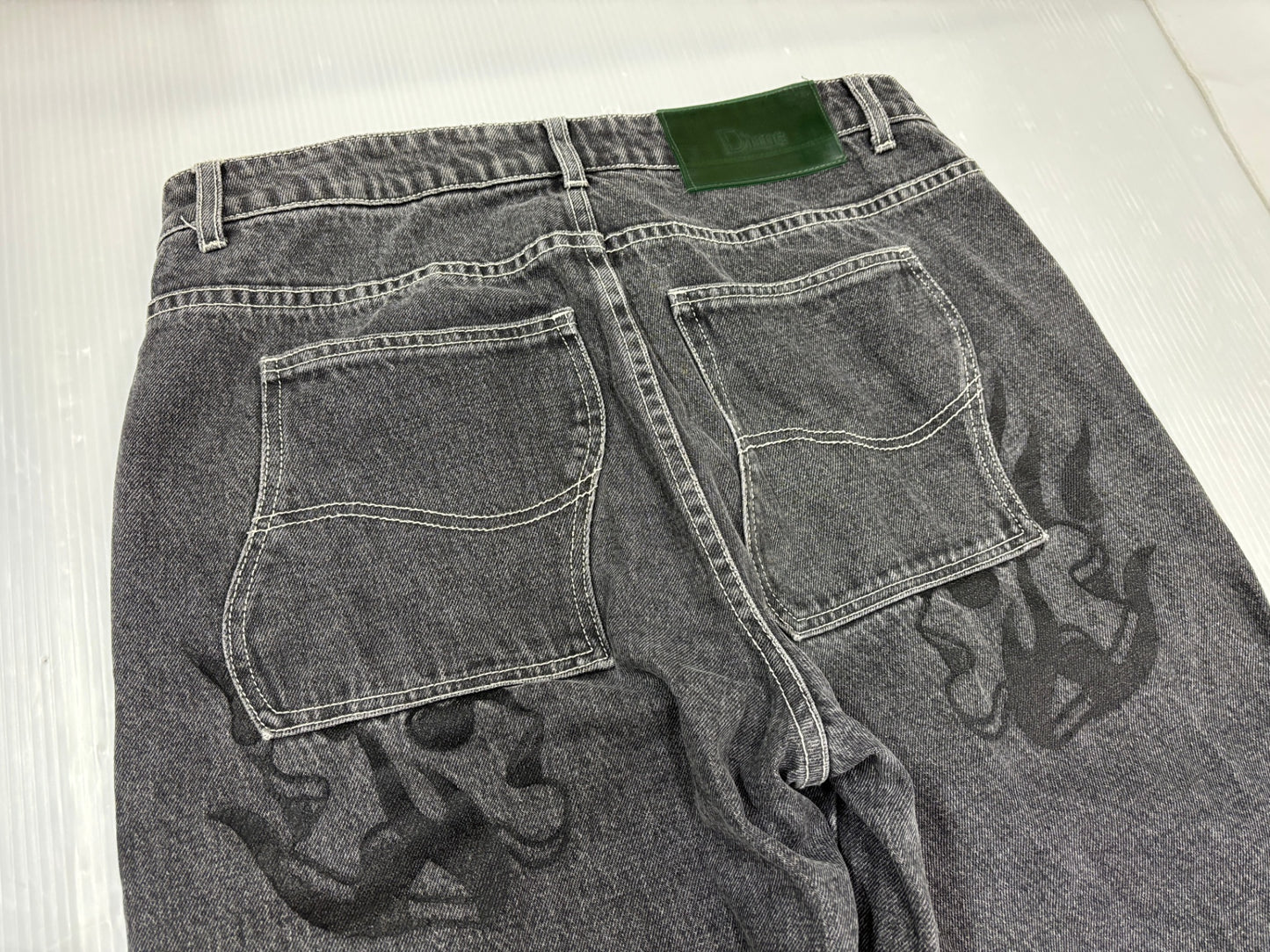 ダイム デニムパンツ サイズM　Dime FLAMEPUZZ RELAXED DENIM PANTS BLACK WASHED