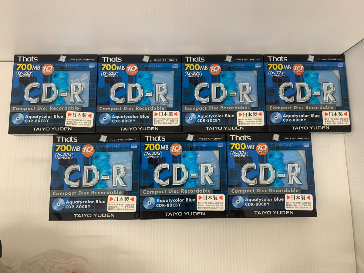 未開封 That’s 太陽誘電 CD-R 700MB 32倍速 10枚×7 計70枚 日本製