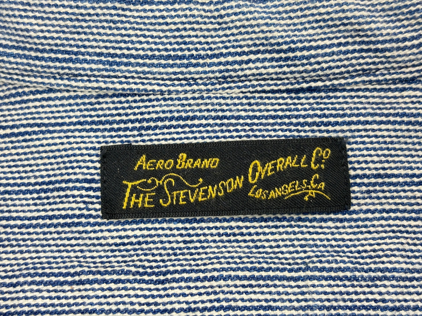 スティーブンソンオーバーオール ワークシャツ サイズM ヒッコリーストライプ プルオーバー STEVENSON OVERALL