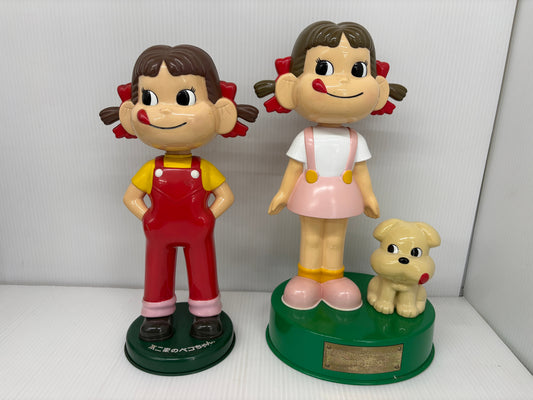 不二家 ペコちゃん 首振り人形 2体セット 首ふり ペコ&ドッグ Special Edition 2001 犬付き ボブルヘッド レトロ 当時物