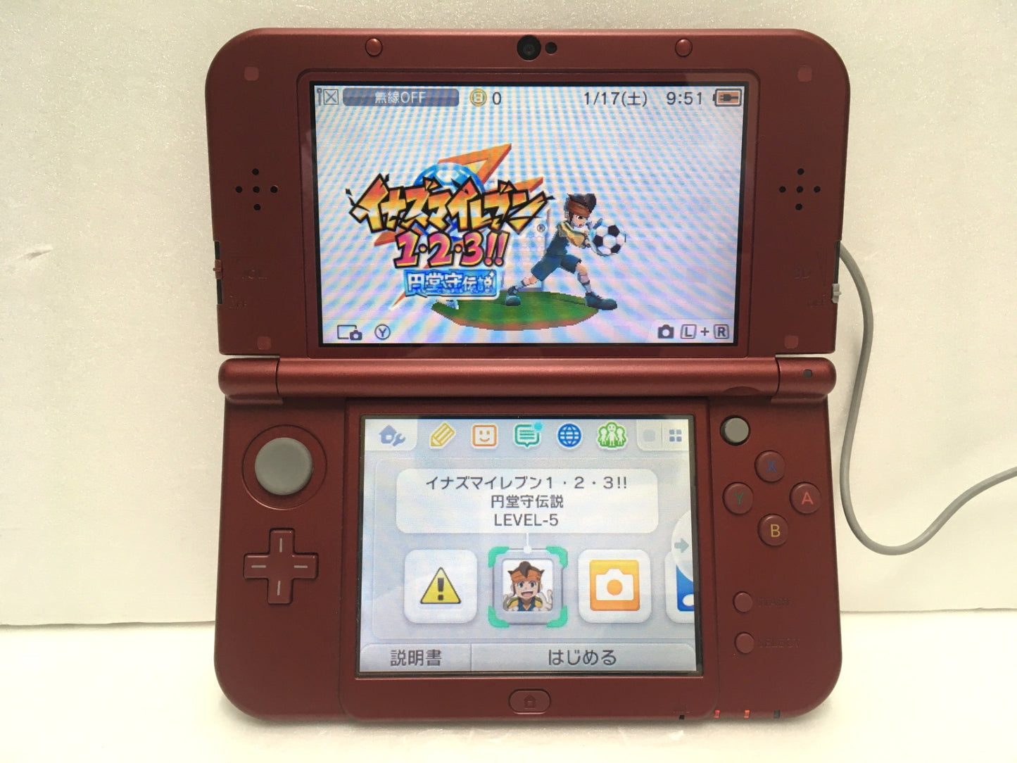 ※送料無料※ ニンテンドー3DS イナズマイレブン 1・2・3!! 円堂守伝説 ソフトのみ 中古 囗G