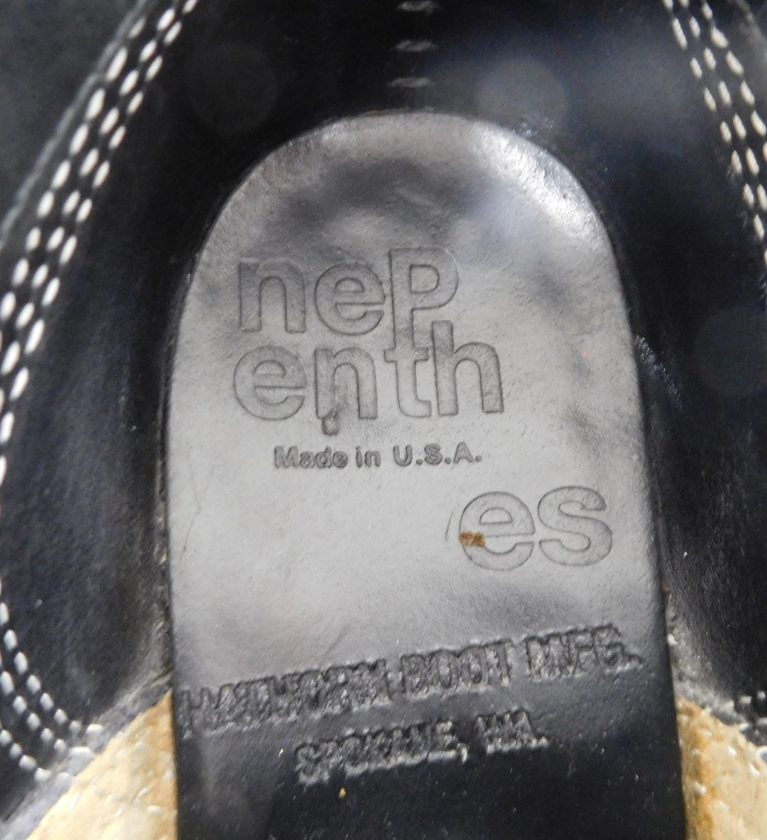 NEPENTHES ネペンテス HATHORN ハソーン オックスフォード ワークブーツ USA製 ブラック size:7 1/2 中古囗T巛