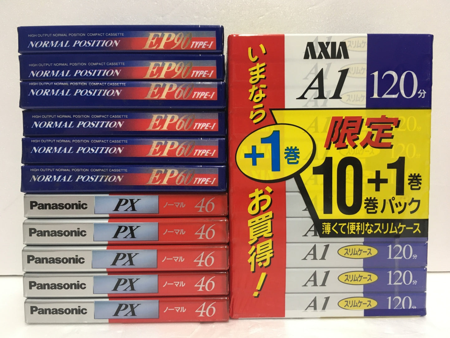 ※送料無料※ 未開封 カセットテープ ノーマル 46本セットmaxell Panasonic AXIA 長期保管品 囗G