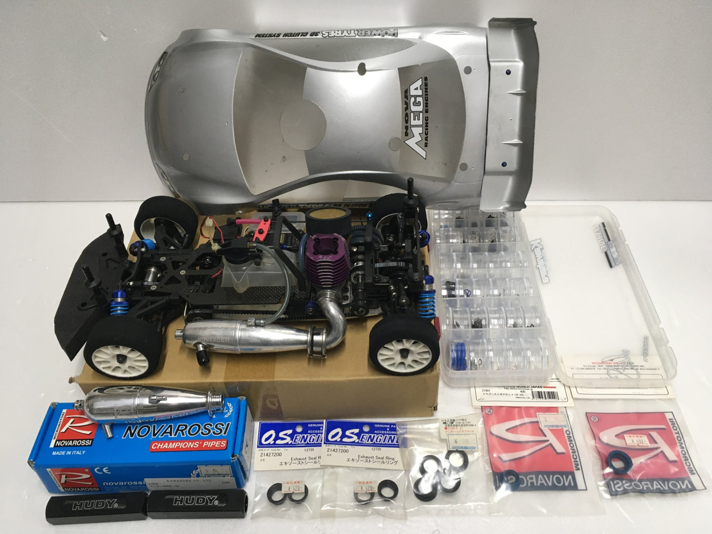 ※送料無料※ 京商 V-One RRR 4WD エンジン ラジコンカー 未チェック ジャンク品 囗G
