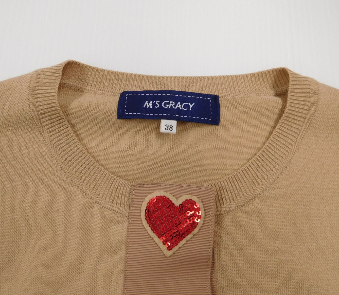 M’S GRACY エムズグレイシー カーディガン ベージュ GL-218709 size:38囗T巛
