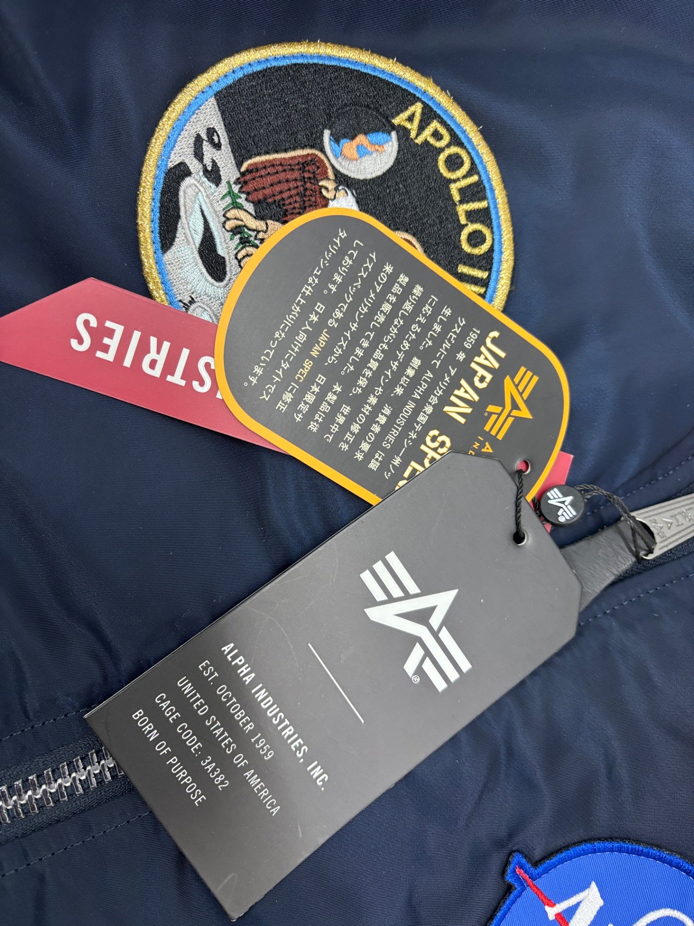 アルファ MA-1 フライトジャケット サイズL TA-0113 NASA APOLLO JAPAN FIT