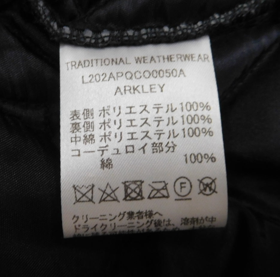 Traditional weather wear トラディショナルウェザーウェア キルティングジャケット アークリー ショート丈 ブラック size:34囗T巛