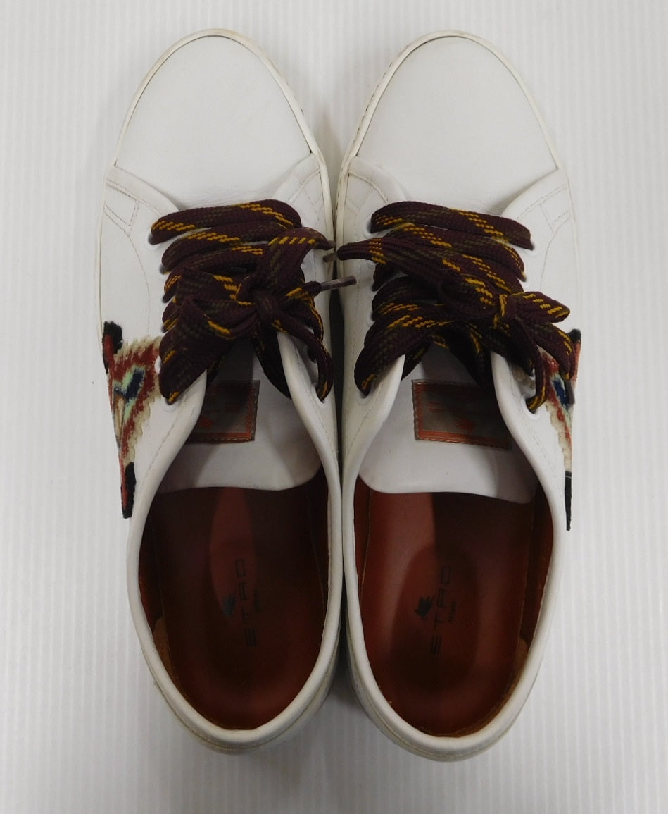 ETRO エトロ ローカットスニーカー ホワイト 12097 イタリア製 size:40 中古囗T巛