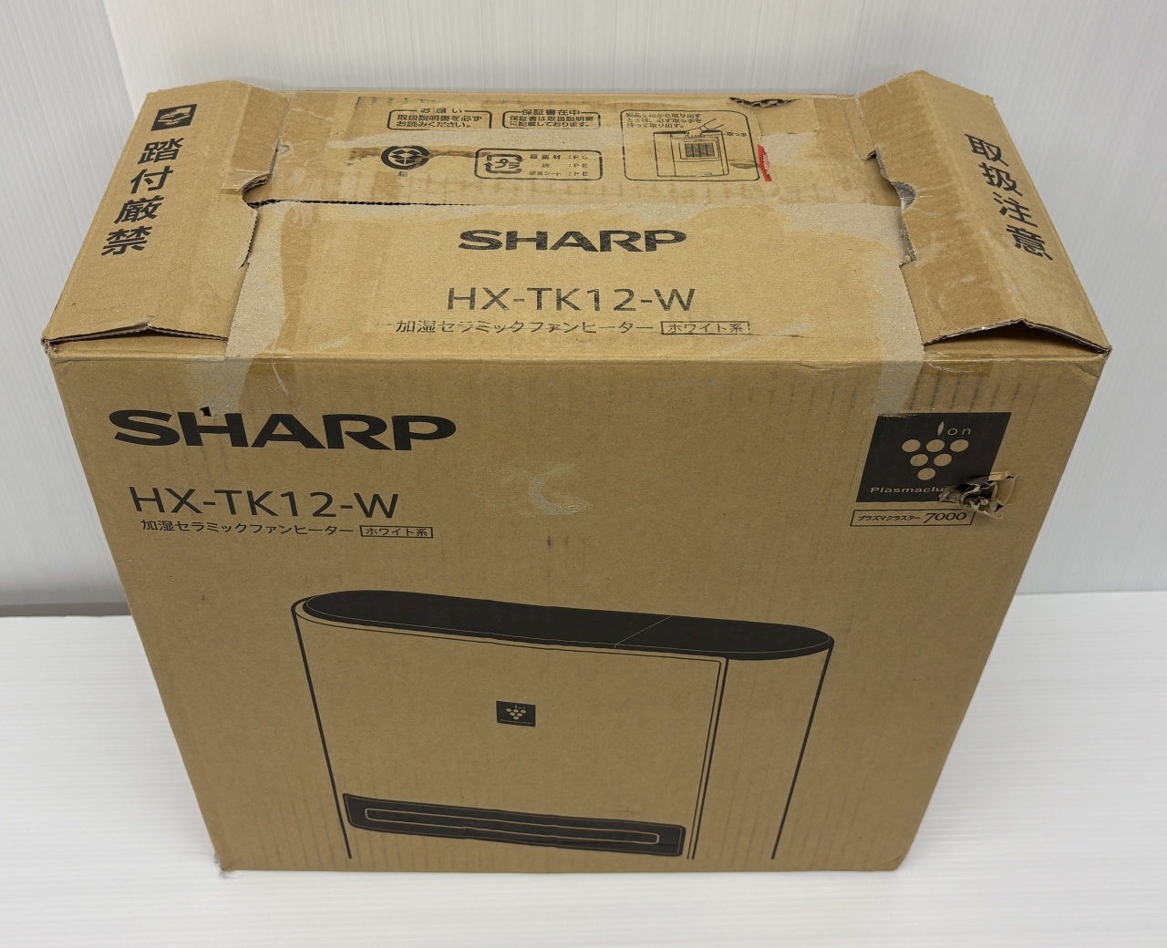 送料無料 未使用！シャープ プラズマクラスター 加湿セラミックファンヒーター HX-TK12-W囗T巛