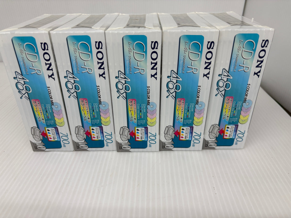 未開封 SONY CD-R 700MB 48倍速 10枚×5パック 計50枚 カラーミックス 日本製