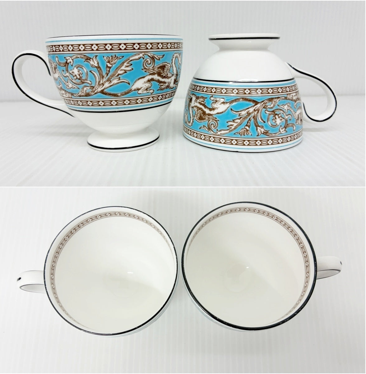 WEDGWOOD フロレンティーン ターコイズ ティーセット 中古品