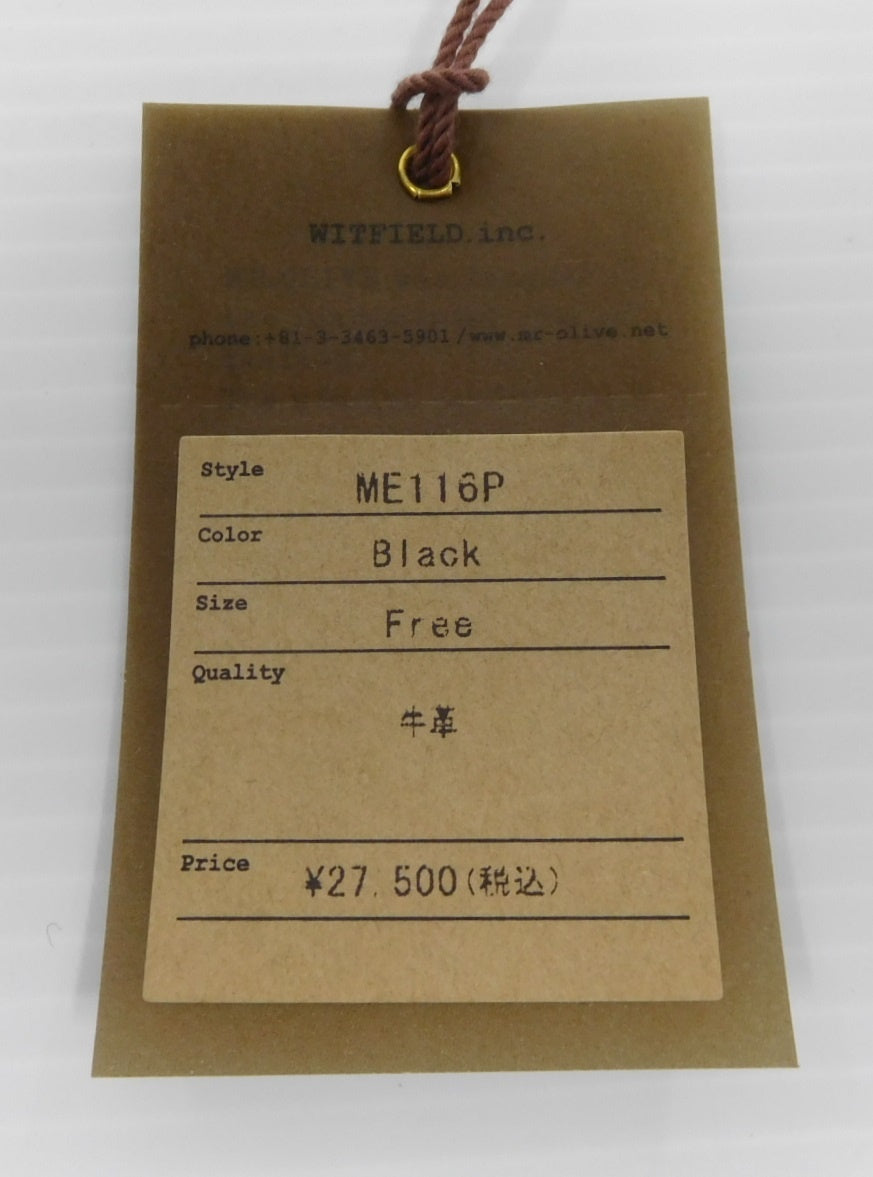 MR.OLIVE ミスターオリーブ プエブロレザー ミニウォレット 牛革 ブラック size:F囗T巛