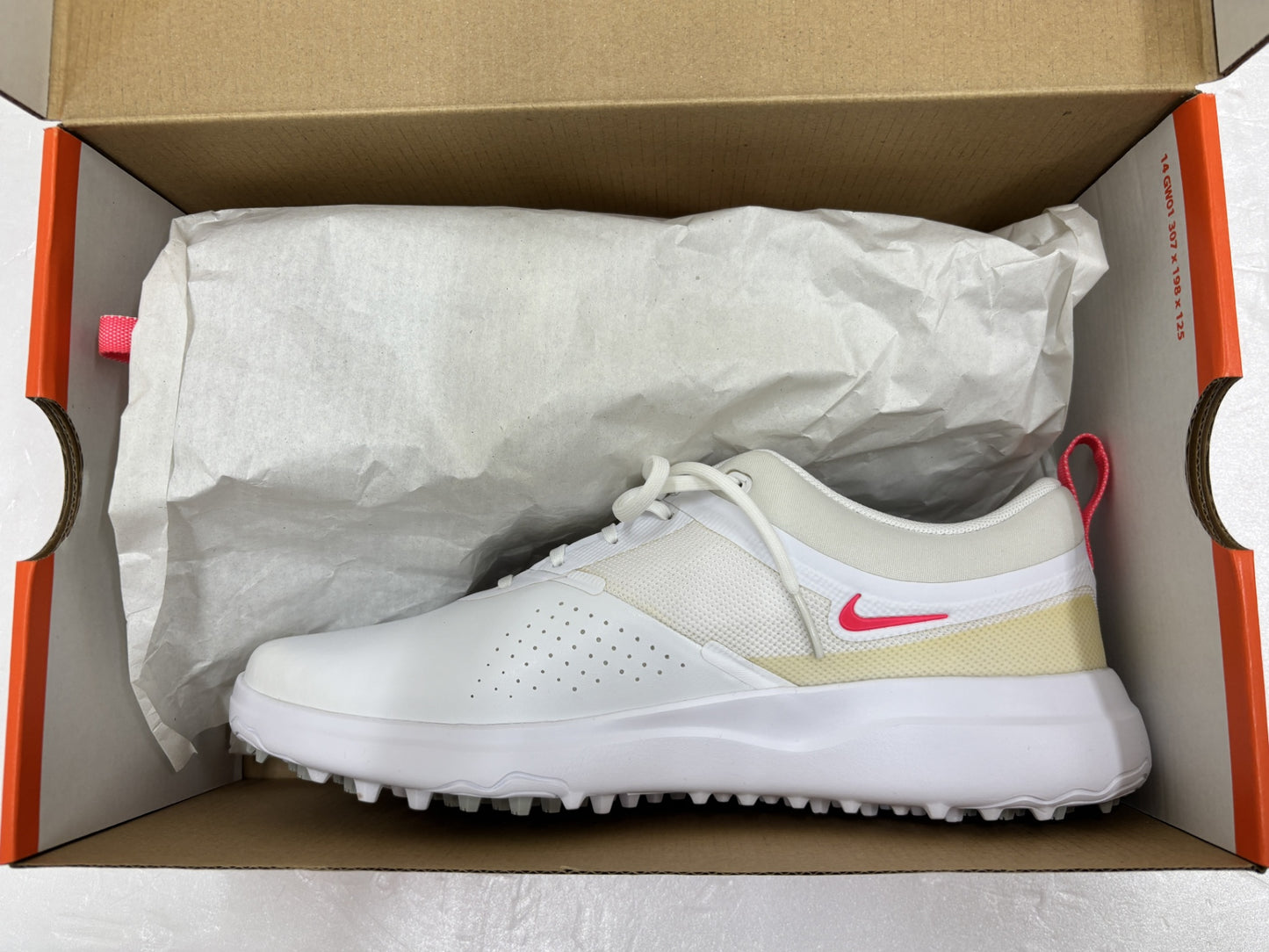 ※送料無料※ NIKE GOLF ナイキゴルフ 818733-103 アカマイ スパイクレス ゴルフシューズ レディース 25.5cm 長期保管 変色 未使用 囗G