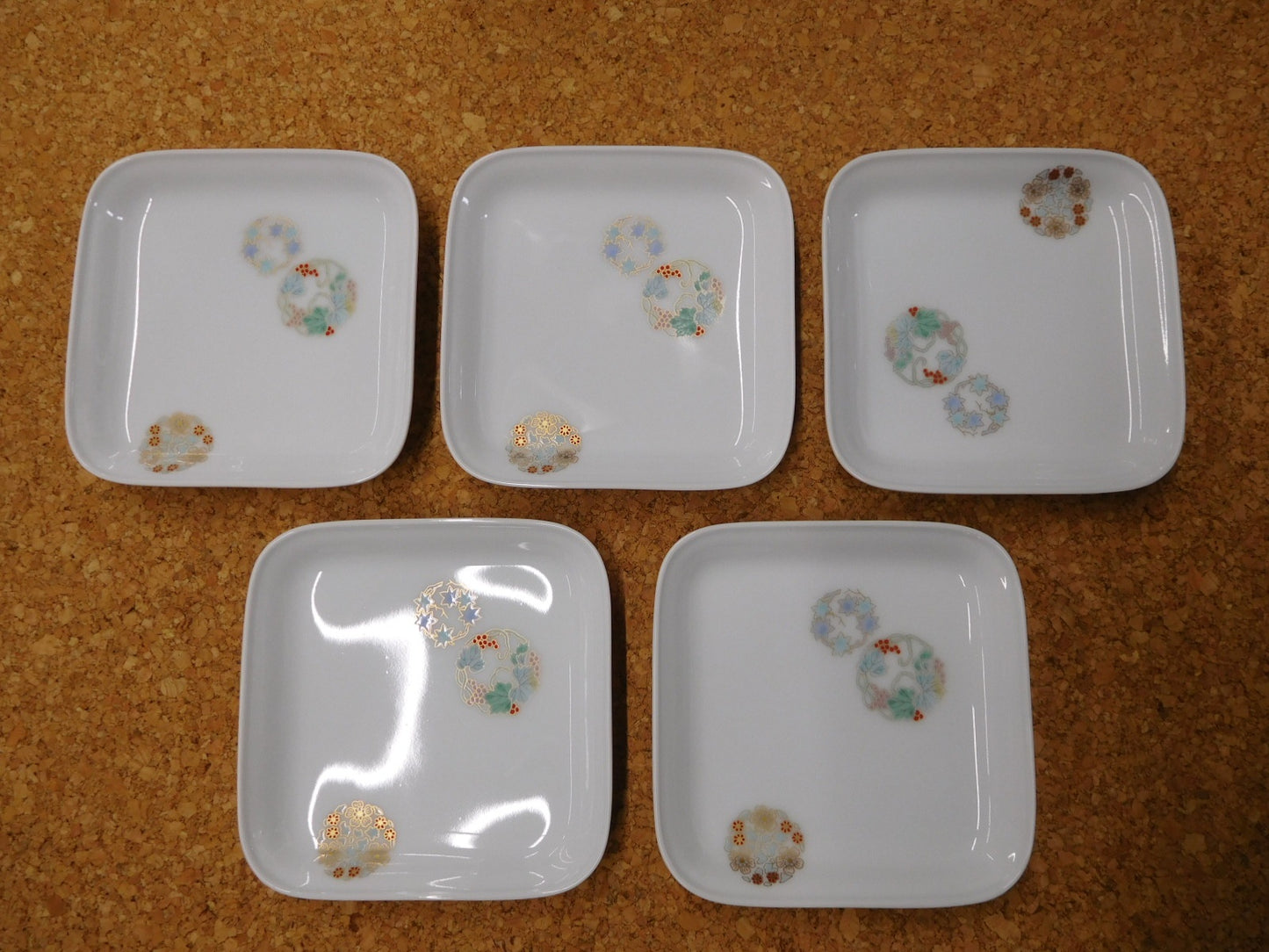 深川製磁 ひめ丸紋 和菓子皿揃(５枚)囗T巛