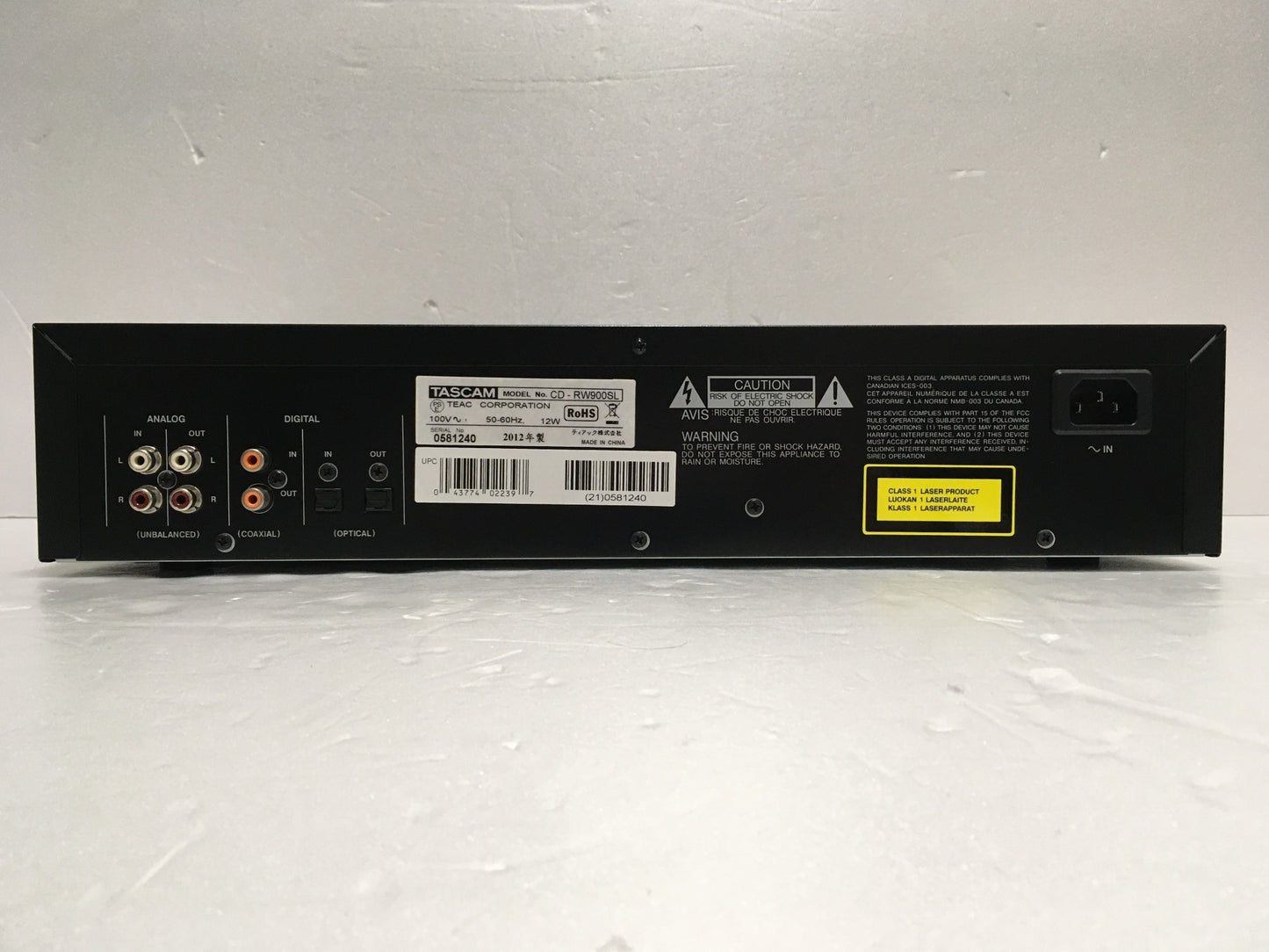 ※送料無料※ TASCAM タスカム 業務用 CDレコーダー CD-RW900SL 2012年製 ジャンク品 囗G