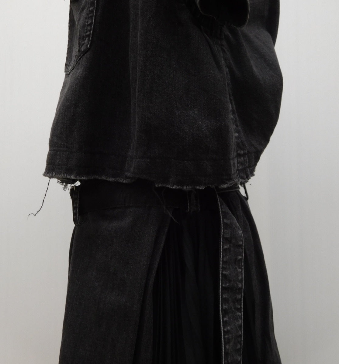 Sacai サカイ ワンピース 20-04930 ブラック コットン100％ 日本製 size:3 中古囗T巛